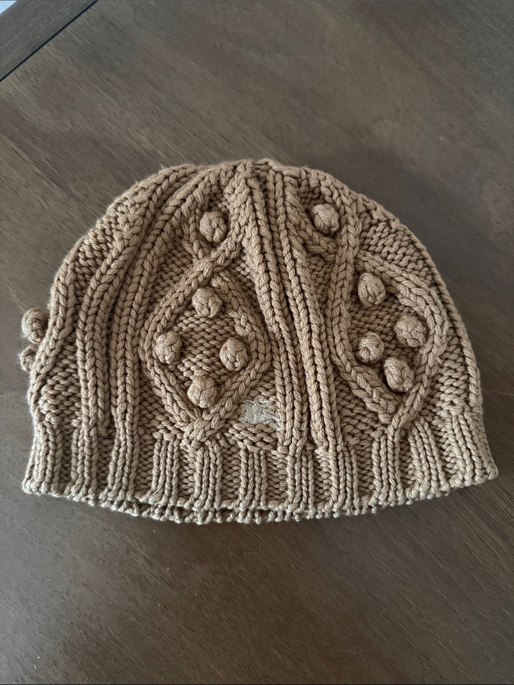 Burberry Cable-Knit Bobble Beanie